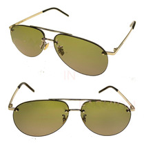 Saint Laurent Authentic Classic 416 Ysl 004 Gold Green Aviator Sunglasses SL416 - £253.23 GBP
