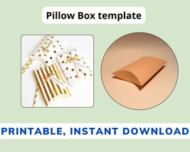 Pillow box template- gift box, size letter (8.5x11)- A4 -A3- SVG- PDF-PJ... - £0.77 GBP