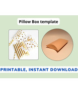 Pillow box template- gift box, size letter (8.5x11)- A4 -A3- SVG- PDF-PJ... - £0.78 GBP