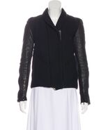 Helmut Lang Strata Wool and Leather Sleeve Quilted Puffer Jacket Black P XS - €193,19 EUR