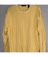 John Ashford Yellow Cable-Knit Crewneck Sweater - $21.53 CAD