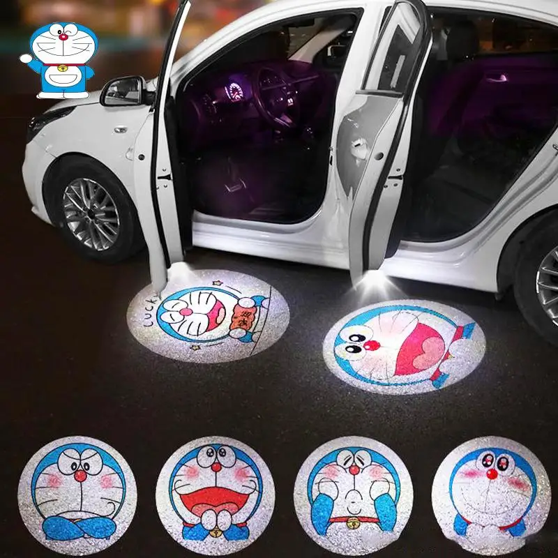 Kawaii Doraemon Car Door Welcome Light Cute Anime Fairy Cartoon Car Atmo... - $13.71+