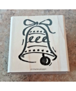 Stampin&#39; Up! Christmas Bell Wood Mounted Rubber Stamp Wedding Vintage 1995 - £2.91 GBP