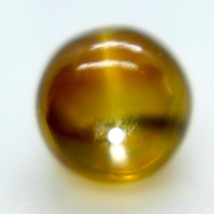 Natural Honey Colour Chrysoberyl Cat&#39;s Eye | Cabochon Cut | Cat&#39;s Eye Chrysobery - £575.53 GBP