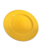 Pier 1 Imports La Primula Italy Yellow Spiral 12&quot; Dinner Plate New Vintage - £14.81 GBP