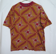 Salvatore Ferragamo Tiger Cheetah Print Italy Made VTG Short Sleeve T Shirt - £112.67 GBP
