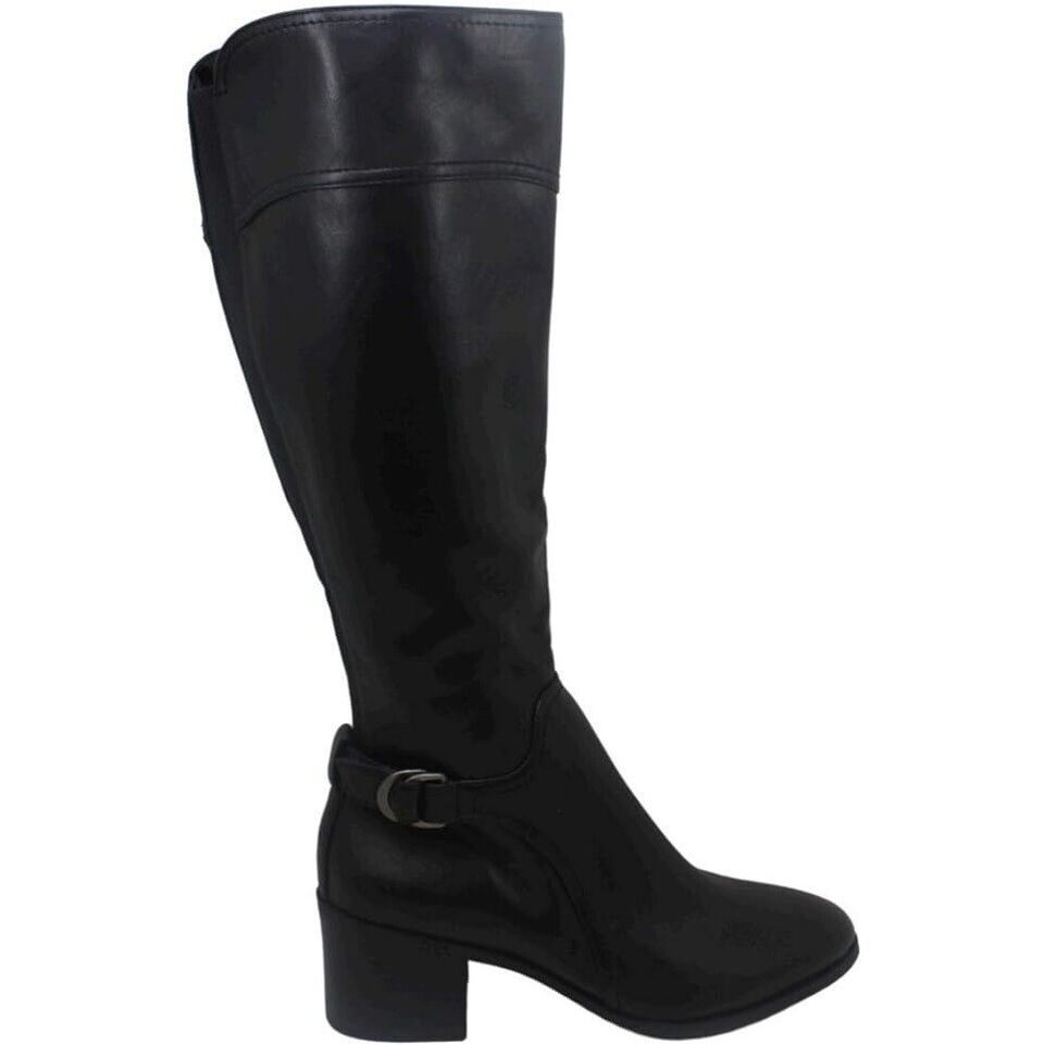 Style &amp; Co. Womens 8.5 M Black Zip Up Knee High Riding Boots NIB XE8 - $23.52