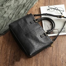 Handbags Women Bags Designer Genuine Leather Vintage Large Capacity Solid Color  - £147.28 GBP