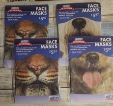 Four (4) Unibody ~ Soft Stretch ~ Face Masks ~ One Size ~ Animal Masks ~... - £11.76 GBP