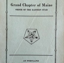 Order Of The Eastern Star 1925 Masonic Maine Grand Chapter Vol XI PB Boo... - $79.99