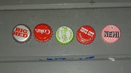 Bottle Cap Lot Big Red Coke Peach Nehi Frostie Limeade Sioux City Sarsap... - $5.95