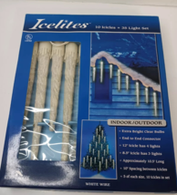 Vintage Kurt S. Adler Icelites 10 Inch Icicles Indoor/outdoor  35 Light Set - £12.49 GBP