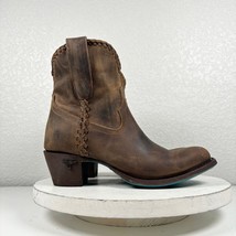 Lane PLAIN JANE Brown Short Cowboy Boots Womens 7 Ankle Cowgirl Western ... - $158.40