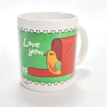 Vintage US Postal Service 1996 Love You Bird Mail Box Stamp Coffee Cup Mug - £23.73 GBP