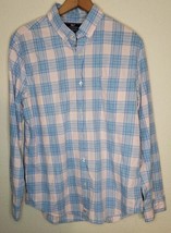 Vineyard Vines Shirt Medium Pink Blue Plaid Button Up Slim Fit Murray Co... - $17.66