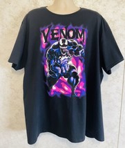 Venom Graphic Marvel Smoke Comics Black Casual Short Sleeve Tee Shirt Si... - $21.23