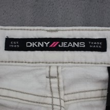 DKNY Jeans Womens 5 White Flared Low Rise Button Zip Pocket Stretch Denim Pants  - £23.28 GBP