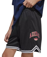 adidas Kids&#39; Originals Basketball Shorts Black Red Logo Drawstrings Size... - $464.81 MXN