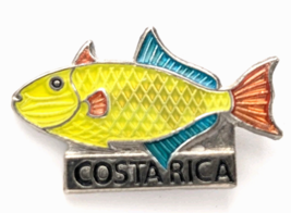 Costa Rica Colorful Fish Triggerfish Enamel Pin Travel Souvenir Blue Yel... - $12.99