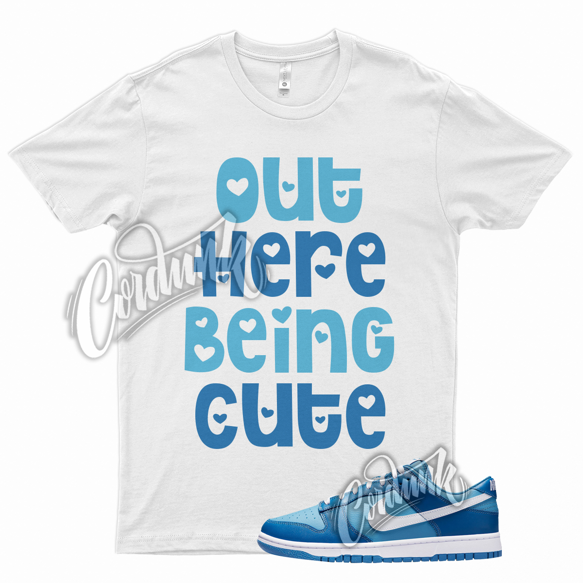Primary image for CUTE T Shirt for  Dunk Low Dark Marina Blue Dutch Powder Racer 1 Mid High