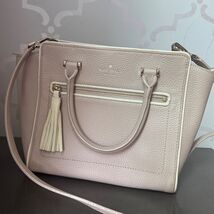 Kate Spade Allyn Pastel Blush Satchel Convertible Crossbody Pebbled Leat... - $59.40