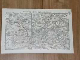 1938 Vintage Map Holstein Switzerland Holsteinische Schweiz Sylt Ploen Germany - £13.45 GBP