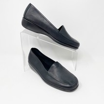 A2 by Aerosole Womens Black Leather Slip on Flat Size 7.5 NEW - £20.59 GBP