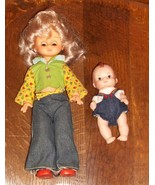 1975 PLAYMATE SHIRLEY+ BABY DOLL HIPPY CHICK DENIM TOY BELL BOTTOM BLUE ... - £36.32 GBP