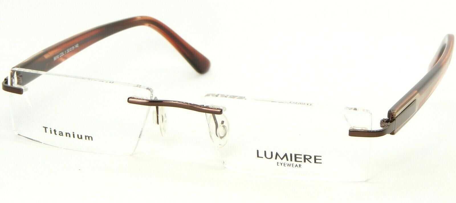 Primary image for LUMIERE EYEWEAR ITALY 6010 COL.1 BROWN EYEGLASSES GLASSES 50-19-140 mm (NOTES)