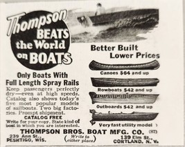 1939 Print Ad Thompson Bros Boat Mfg Peshtigo,WI Cortland,New York - £5.71 GBP