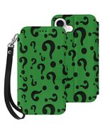 Riddler Green Questions Flip Wallet Case for iPhone 17 / Air /Pro/Pro Ma... - $371.23 MXN