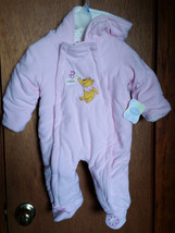 Disney Pooh Baby Clothes 3M-6M Winnie Infant Pram Pink Cold Weather Gear Apparel - £18.62 GBP