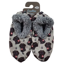Labrador Black Dog Slippers Comfies Unisex Super Soft Lined Animal Print Booties - £14.85 GBP