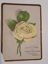 1880 Antique Manbeck &amp; Sando Lebanon Pa Dry Goods Notions Victorian Trade Card - £17.86 GBP