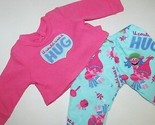 15&quot; doll clothes handmade pajama outfit You U could use a Hug TROLLS top... - $10.39