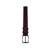Men Genuine Basket weave Suede Soft Leather Belt PIERO ROSSI Turkey #1002 Wine image 1