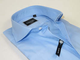 Men's Shirt Charles TYRWHITT 100% Cotton Cut-away Collar CHT-19 Blue image 2