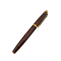 Caran d&#39;Ache LeMan Brown Lacquer Gold Trim Rollerball Pen Swiss Gold Plated - $225.00