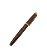 Caran d&#39;Ache LeMan Brown Lacquer Gold Trim Rollerball Pen Swiss Gold Plated - €196,79 EUR