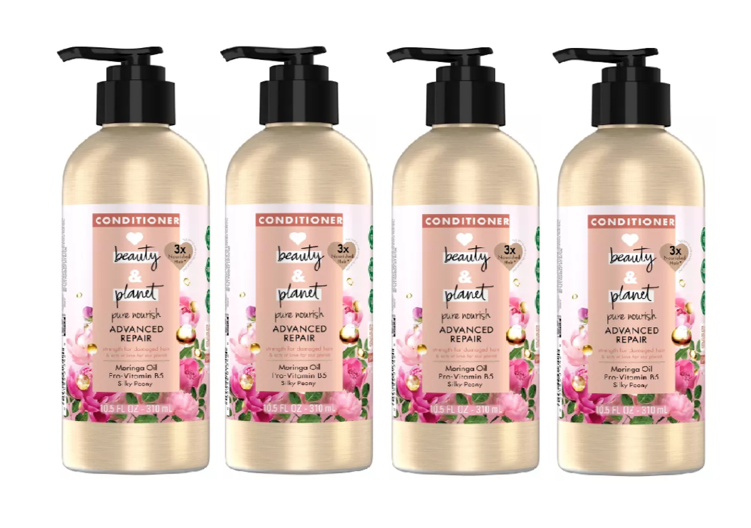 Primary image for Love Beauty & Planet Pure Nourish Advanced Repair Damaged Hair Conditioner 4 PK