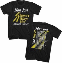 New Bon Jovi 86-87 Slippery When Wet Tour Licensed Band T-Shirt - £19.77 GBP+