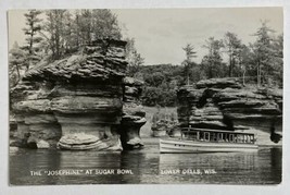 The Josephine Tour Boat at Sugar Bowl Wisconsin Dells Real Photo Postcard 1959 - £14.14 GBP