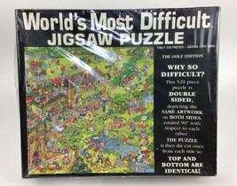 Vintage World&#39;s Most Difficult Jigsaw Puzzle Golf Edition NEW 529 Piece 1990 - $16.20
