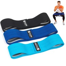 Elvire Fabric Exercise Bands Set Of 3 | Booty Bands For Women Resistance Loops | - £23.59 GBP