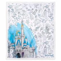 Disney Parks Ink &amp; Paint Cinderella&#39;s Castle Throw Blanket - £101.75 GBP