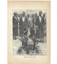 Mtesa And His Staff Africa 1889 Victorian Print Henry Stanley 1st Edition DWV1B - £23.59 GBP