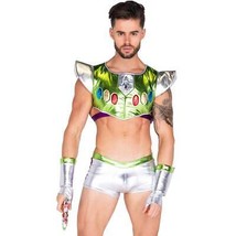 Space Suit Costume Metallic Crop Top Pads Shorts Gloves Buzz Lightyear 5017 - $59.49