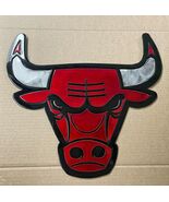Chicago Bulls Metal Wall Art 14&quot; x 12&quot; Two Layered Colored - $1,215.57 MXN