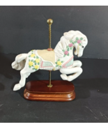 Vintage CAROUSEL HORSE Porcelain Ceramic ADJUSTABLE HEIGHT Yellow Flora ... - €13,19 EUR