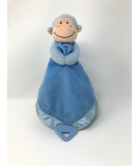 Prestige Baby Blue Plush Monkey Security Blanket Satin Lovey with Teether - $41.14 CAD